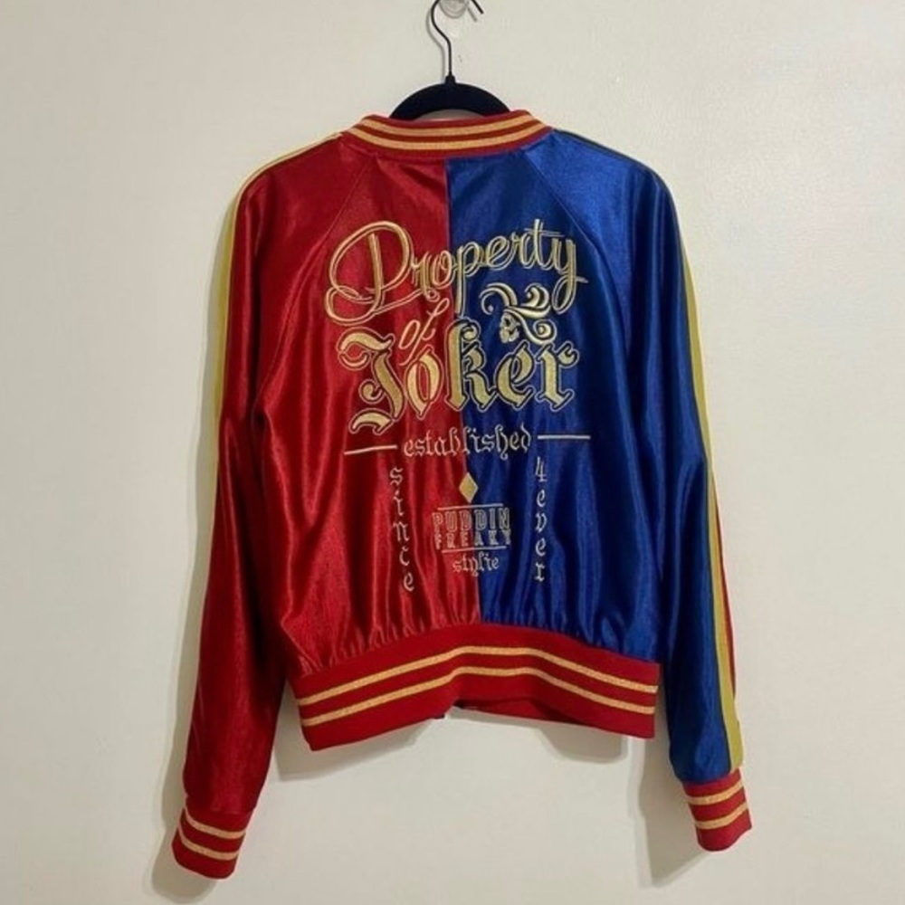 Hot Topic Women's Suicide Squad Harley Quinn Costume Varsity Jacket Large